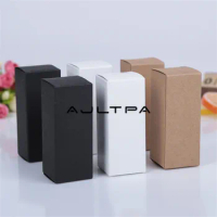 2000pcs Black kraft Paper Box for Essential Oil Perfume bottle 10ml/15ml/20ml/30ml/50ml/100ml Lipstick packaging white Boxes