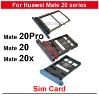 For Huawei Mate 20X 20 Pro 20Pro SIM Card Socket Slot Sim Tray Holder Repair Pink Light Dark Blue Green Purple Replacement Parts