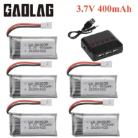 3.7V 400mAh 35C Lipo Battery and Battery charger for X4 H107 H31 KY101 E33C E33 U816A V252 H6C RC Quadcopter Drone Spare Part