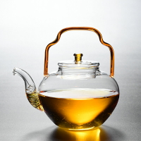 玻璃茶壺耐高溫加厚燒水壺蒸茶壺煮茶器提梁壺煮茶泡茶壺功夫茶具1入