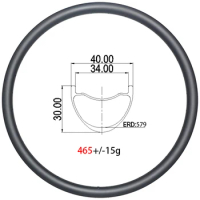 29 Inch Carbon Rim MTB 30mm Deep 40mm Wide 24H 28H 32H Tubeless Hookless UD 3K 12K Matte Glossy 465g For All Mountain Bike Wheel