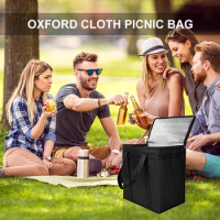 Picnic Bag Cookware Storage Bag Food Thermal Bag Portable Lunch Bag Drink Carrier Insulated Bag for Family Outdoor Activities