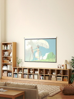 書架 書櫃 書桌 實木格子書櫃落地置物架客廳自由組合多層儲物收納矮櫃子家用書架