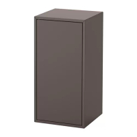 EKET 收納櫃附門板/1層板, 深灰色, 35x35x70 公分