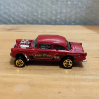 Hot Wheels Loose 55 Chevy Bel Air Gasser - Maroon Gift Pack Car Meet
