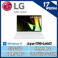 【贈機械鍵盤跟滑鼠】LG gram17 17Z90S-G.AA54C2 白(Ultra5-125H/16G/512G