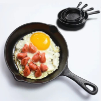 Cast Iron Pot Cookware Mini Small Frying Pan Shaped Mold Breakfast Egg Frying Pots For Kitchen Cooking Tool