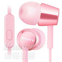 【曜德】SONY MDR-EX155AP 粉 細膩金屬 耳道式耳機 線控MIC ★ 送收納盒 ★