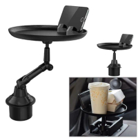 Car Cup Holder Tray Table for Eating with Cell Phone Slot Coffee Stand Food Tray Universal Car Accessories
