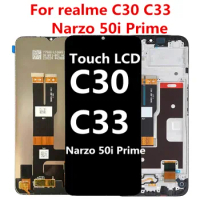 6.5" Original For OPPO Realme C30 C33 LCD Display Touch Screen Digitizer Assembly Narzo 50i Prime LCD Replacement Repair