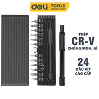 Bộ Tua Vít Đa Năng Deli 25 Chi Tiết Cao Cấp Chính Hãng - Thiết Kế Hiện Đại, Đầu Vít Từ TÍnh Dễ Dàng 