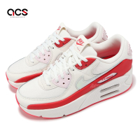 Nike 休閒鞋 Air Max 90 LV8 女鞋 米白 紅 螢光粉 厚底 增高 氣墊 HF5073-133