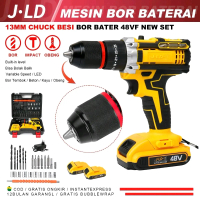 Mesin Bor Baterai JLD-II 10mm/13mm 2 Baterai 48vf Fullset Koper