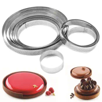 DIY French Dessert Mousse Perforated Cake Mold Tartlet Molds Tart Ring Circle Mould