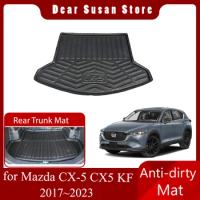Car Rear Trunk Mat for Mazda CX-5 CX5 KF 2017~2023 2018 Liner Tray Luggage Floor Pad Space Boot Carpet Carg Cover Accessories