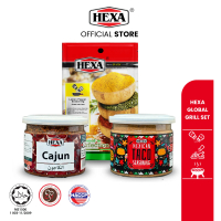 HEXA MEXICAN TACO SEASONING 90g + HEXA LEMON PEPPER SEASONING 50g + HEXA CAJUN SPICE BOTTLE 85g SET
