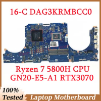 For HP 16-C DAG3KRMBCC0 With AMD Ryzen 7 5800H CPU Mainboard GN20-E5-A1 RTX3070 Laptop Motherboard 100% Full Tested Working Well