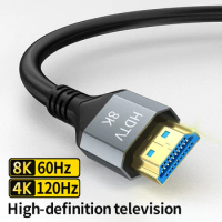 8K HDMI 2.1 Cable 4K@120Hz 8K@60Hz 48Gbps EARC ARC HDCP Ultra High Speed HDR For RTX Video Cable PC Laptop Projector HD TV PS5