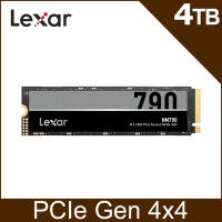 Lexar 雷克沙 NM790 M.2 2280 PCIe Gen4x4 NVMe 4TB 固態硬碟