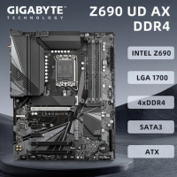 Gigabyte Z690 UD AX DDR4 Mainboard LGA1700 Supports I9-12900KS 12900K 12900 i7-12700K 12700F 12700T i5-12600 12400F ATX DDR4