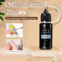 Nail art decoration needle brush glue UV gel rhinestone gemstone jewelry dot diamond gel brush glue decoration nail art crystal
