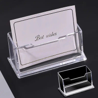 Rak Meja Jelas, Bahan Akrilik Lutsinar, Tempat Paparan Penyimpanan Kotak, Pemegang Kad Perniagaan De