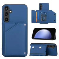 Leather Shockproof Phone Cases For Samsung Galaxy S21 FE Case S23 FE Wallet Card Holder Protection Cover Funda S23fe