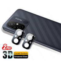 Redmy 12C 4G Case 2PCS 3D Curved Camera Protector Cover For Xiaomi Redmi12C Redmi 12C 12 C 6.71" Rear 9H Tempered Glass Lens Cap