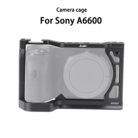 A6600 Camera Cage for Sony A6600 With Cold Shoe Mount 1/4 Thread Holes for Microphone Flash Light Tripod Monitor Photography