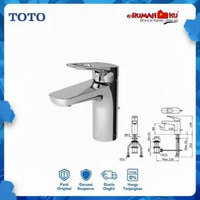 Kran Wastafel TOTO TX115LRR Single Lever Lavatory Panas Dingin