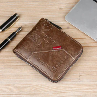CarrKen's New Men's Wallet Retro European and American Horizontal Style Combination Leather Multi functional Zero Wallet Multi C