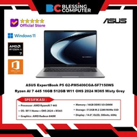 ASUS ExpertBook P5 G2-PM5406CGA-SF7150WS Ryzen AI 7 445 16GB 512GB W11 OHS 2024 M365 Misty Grey
