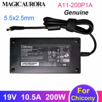 CHICONY A11-200P1A AC Adapter 19V 10.5A For CLEVO PA71EP P670RP P750DM2-G I7-7700HQ P65 67RS P670RG P671RG PA70ES P650RG GAMING