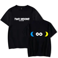 Boywithuke TWO MOONS Merch Impressão T-shirt Unisex Moda Casual HipHop Estilo Manga Curta Tee
