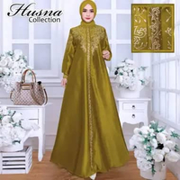 KRS3 Gamis Satin Bordir Gamis Satin Kristal Original Gamis Kristal army