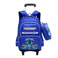 children backpack trolley for school kids Rolling bags for boy Wheeled backpack School backpack with wheels travel trolley bag
