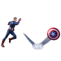 In Stock Original BANDAI SHF CAPTAIN AMERICA Avengers Movie Character Model Art Collection Toy Gift