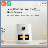 Xiaomi Mijia Smart Air Fryer PRO 4L Without Oil Electric Fryers Nonstick Coating 24H Intelligent Appointment OLED Screen No-Oil