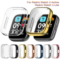New Protective Case For Xiaomi Redmi Watch 3 Active Tpu Full Screen Protector for Redmi watch3 lite Cover Accessories Case Shell