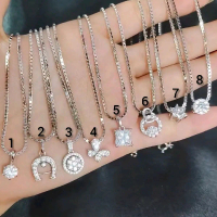 Xuping88 Aneka Kalung italy kaca 45cm dan Liontin kecil Silver ANITA Bronze imitasi KM9