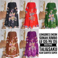 longdress batik cap sunanan jumbo encim kriwil Gamis Rayon Syari Mewah Motif Wanita Muslim Lebaran K