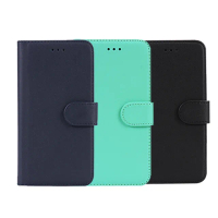 Samsung Galaxy Note 10+ 6.8吋 柔軟羊紋二合一可分離式兩用皮套 細緻皮質觸感手機殼/保護套-藍綠黑