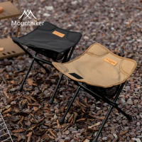 Mounthiker Outdoor Ultralight Portable Fishing Camping Aluminum Alloy Moon Pony Mini Storage Picnic Folding Chair Seat Tools