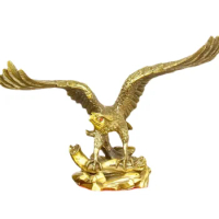 Brass Grand Exhibition Grand Plan Eagle Spreads Wings Eagle Decoration Boss Office Desktop Decoration Home Crafts Gifts