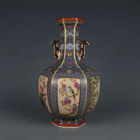 Enamel Porcelain Antiqued Distress Chinese Decoration Vase Homedecoration