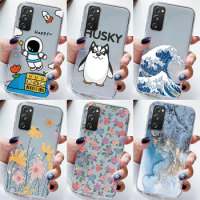 For Samsung S20 Case S 20 Plus S20 FE Transparent Soft Silicone Back Cover For Samsung Galaxy S20 Ultra Coque Astronaut Cartoon