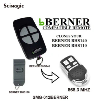 BERNER BHS 110 140 Garage Gate Remote Control Opener Command 868MHz Gate Remote Control Barrier Keychain