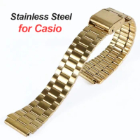 Stainless Steel Watchband for Casio SGW400 F91W F84 F105/108/A158/168 AE1200/1300 Vintage Metal Watch Strap Men Women Wristband