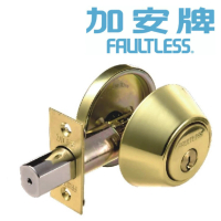【加安牌】D271 門鎖 輔助鎖 一般鑰匙(金色 裝置距離60mm 適用門厚32-45mm)