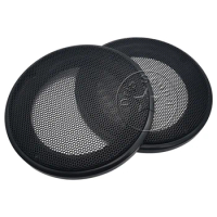 For 4" Speaker Grill Cover Hige-grade Car Home Audio Conversion Net Decorative Circle Metal Mesh Protection 134mm #Black1